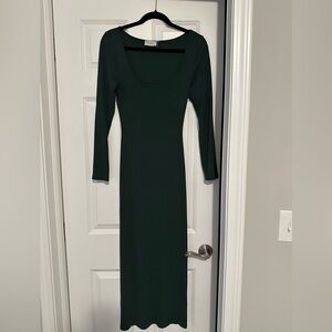 Pink Blush Maternity Green Long Sleeve Dress
